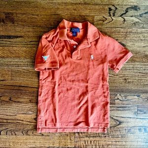 Boys Polo Ralph Lauren Orange Polo with Longhorn, sz S/8